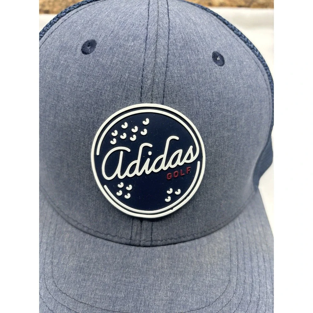 Adidas Golf Logo Blue Snapback Mesh Back Trucker‎ Hat / Cap